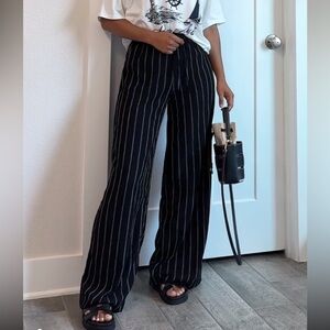 Striped Black Pants